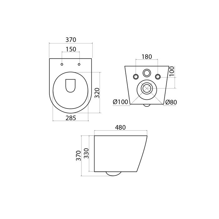Унитаз подвесной безободковый IDDIS Destino (DESRDSEi25), артикул DESRDSEi25