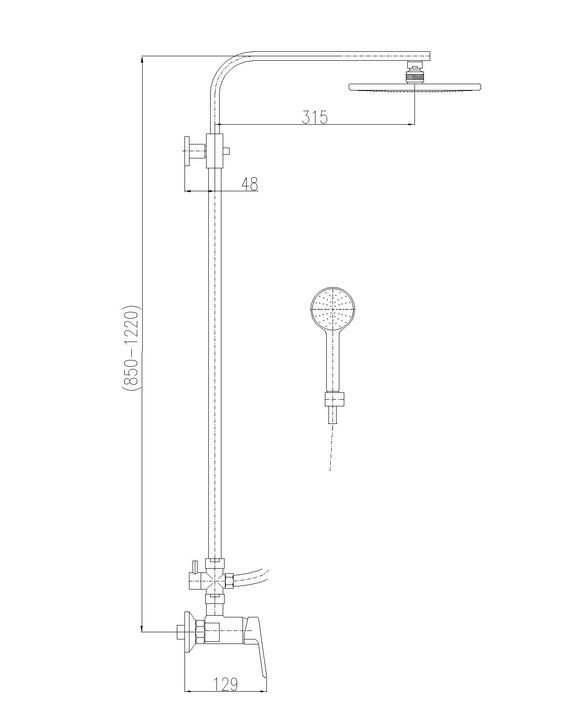 Душевая система Rav Slezak Colorado CO282.5/6
