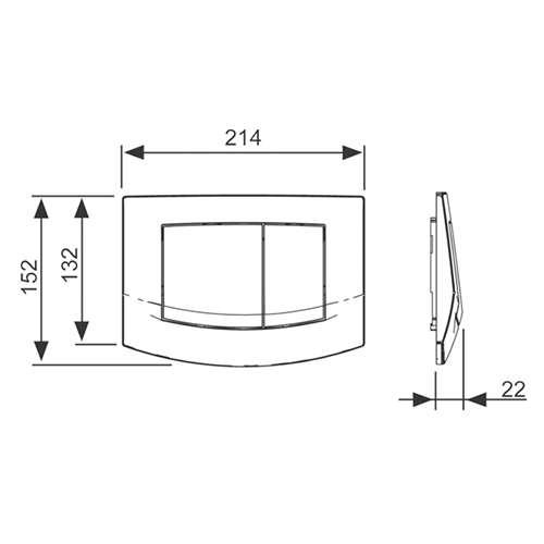 TECEambia, 2 клав., микс (рамка - хром мат.). TECEambia, 2 клав., микс (рамка - хром мат.).