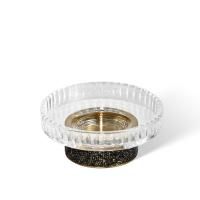 Decor Walther Rocks STS Мыльница настольная, граненое стекло, с кристаллами Swarovski®, цвет: темная бронза / золото матовое