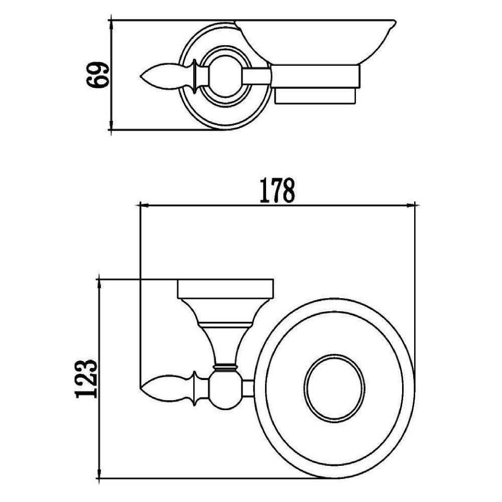 Мыльница Savol S-06859B, золото, артикул S-06859B