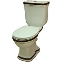 Унитаз компакт Creavit Klasik KL310-11CB00E-KR00 Белый с декором без бачка и сиденья