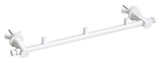 RAWELL: Прямой регулируемый держатель для одежды с крючками,белый