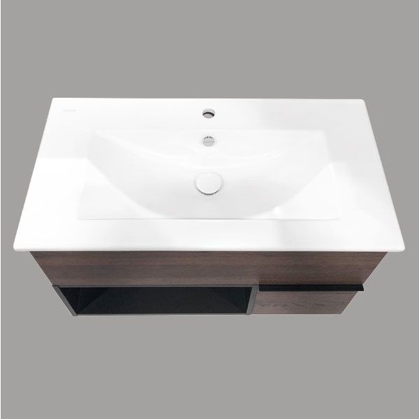 Тумба с раковиной Comforty Франкфурт 90 4150657 подвесная Дуб шоколадно-коричневый с Белой раковиной Тумба с раковиной Comforty Франкфурт 90 4150657 подвесная Дуб шоколадно-коричневый с Белой раковиной