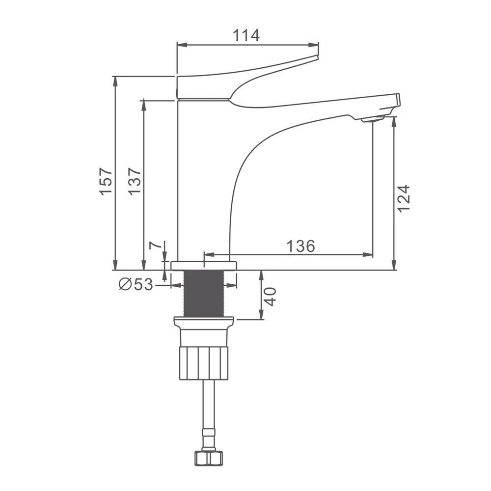 Смеситель для раковины Splenka S54.10.09, графит