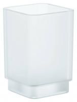 Стаканчик подвесной GROHE SELECTION 40783000 (стекло, белый матовый, на стену, квадратный, матовый), шт Стаканчик подвесной GROHE SELECTION 40783000 (стекло, белый матовый, на стену, квадратный, матовый), шт