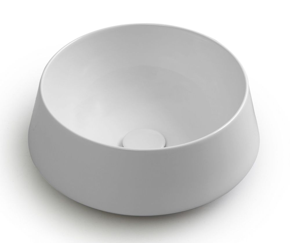 White Tao, накладная круглая раковина Ø42x18h см, цвет белый глянцевый, артикул W1050701
