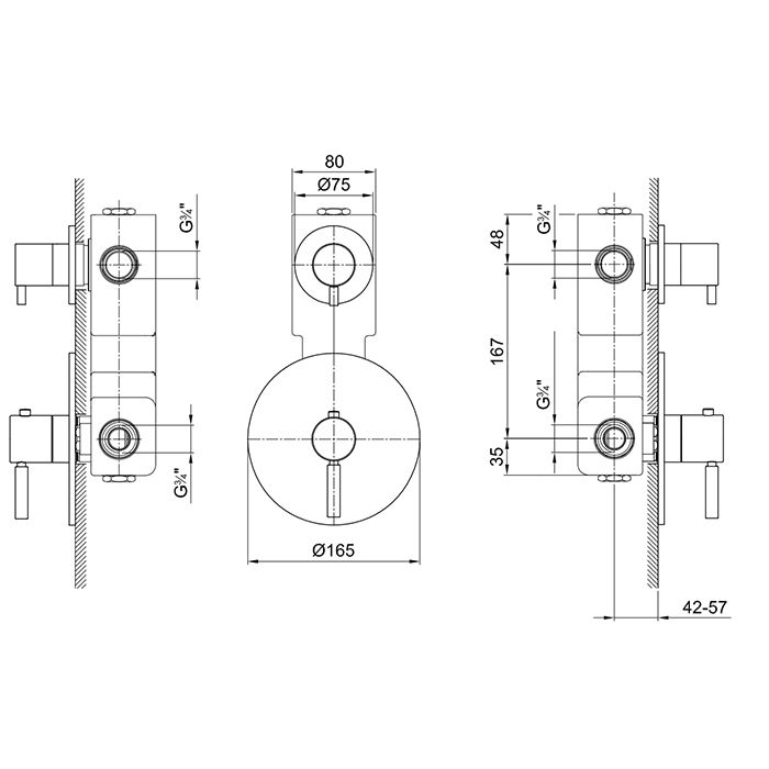 Внутрення часть, Fantini, AR/38, назначение-для смесителя, стандарт подвода воды-3/4"