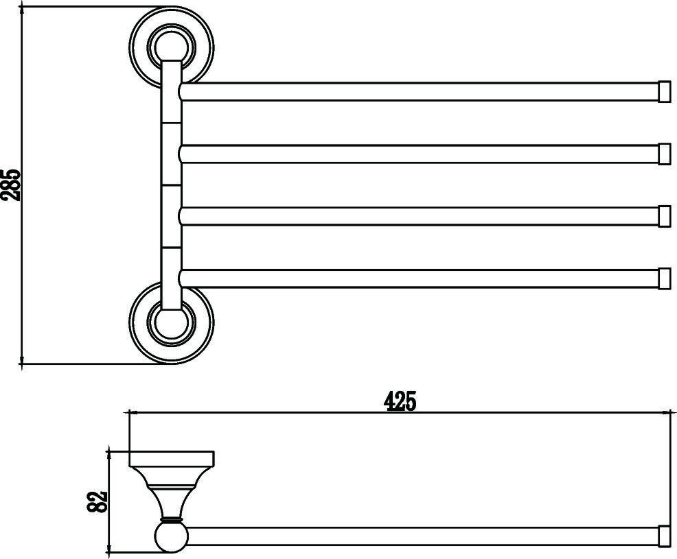 Полотенцедержатель Savol S-06804A, хром, артикул S-06804A