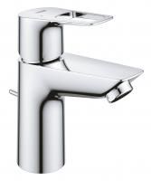 Смеситель для раковины GROHE BauLoop с ограничителем температуры и рычажным донным клапаном, размер S, хром (23877001) Смеситель для раковины GROHE BauLoop с ограничителем температуры и рычажным донным клапаном, размер S, хром (23877001)