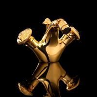 Devon&Devon Excelsior Swan Смеситель для биде на 1 отверстие, донный клапан. Цвет: золото 24к.