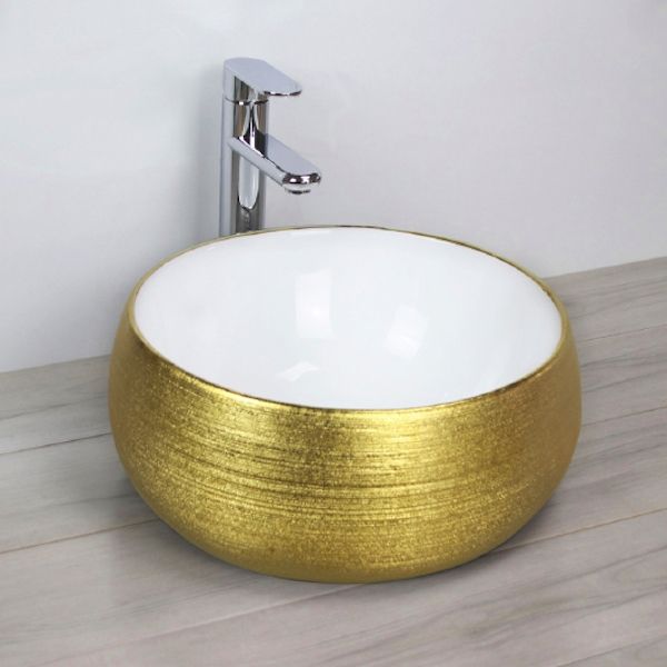 Раковина Melana 40 MLN-A373L Белая, Золото