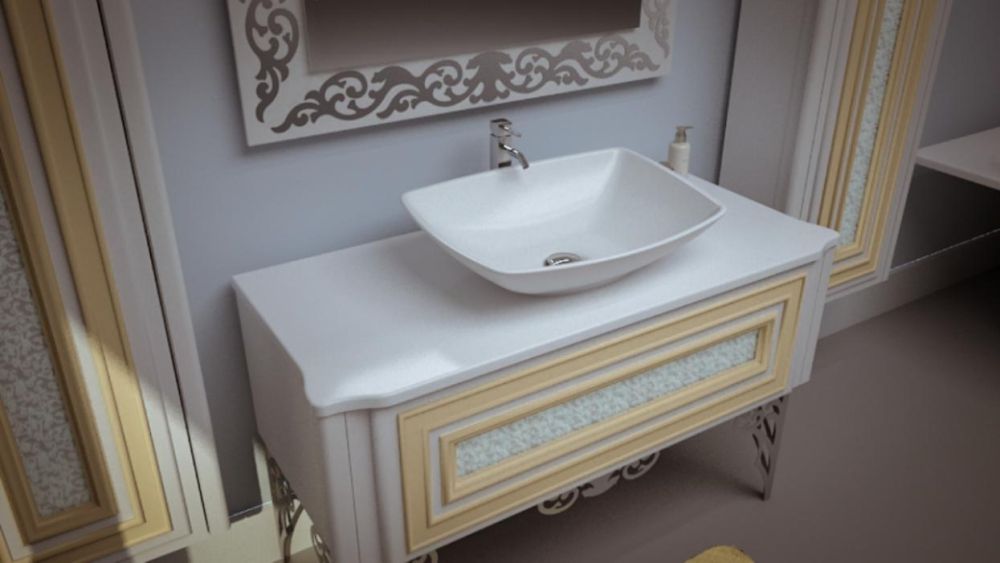 Раковина Florentina Моника 55,8 см 10.111.00560.001, белая, артикул 10.111.00560.001