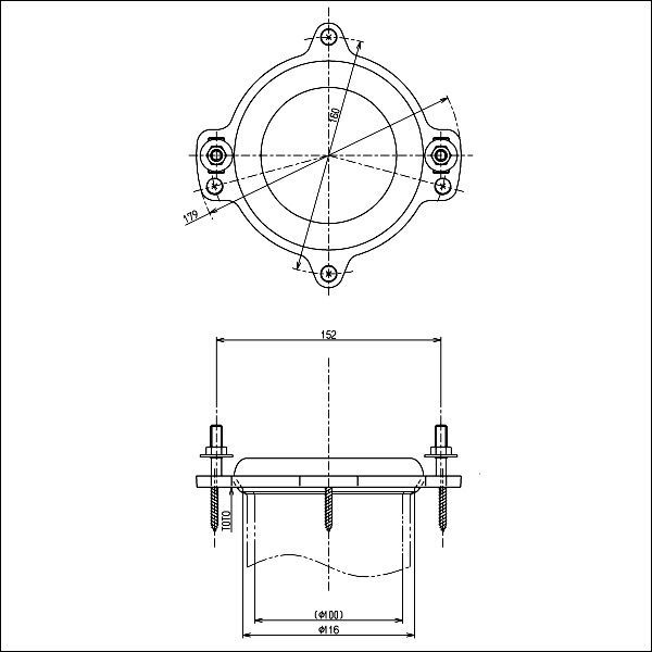 TOTO NEOREST AH Фланец для унитаза CS989VT#NW1/CS985VR#NW1 (необходим при сливе в пол)