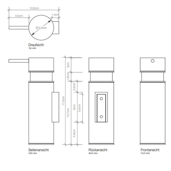 Decor Walther DW 435 Дозатор для мыла, подвесной, цвет: хром ЗАКАЗ ПО ЗАПРОСУ, артикул 0843600
