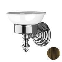 Devon Diamond Мыльница подвесная (белая керамика), цвет: бронза