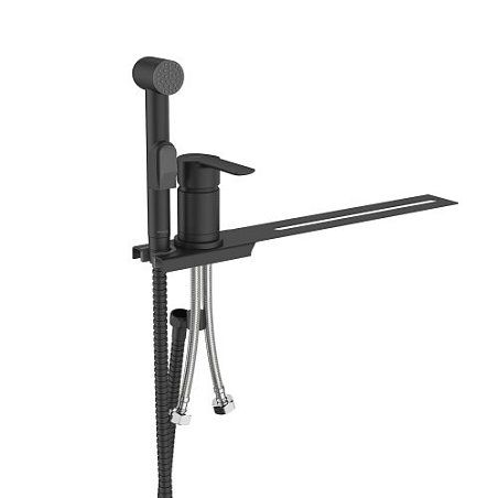 Гигиенический душ Milardo с установкой на унитаз, черный матовый, Tidy (001BL00M08)