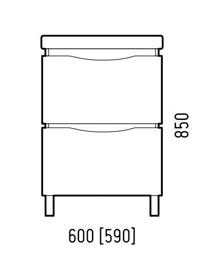 Тумба "Бостон 60 Z2", антик, Сомо 60