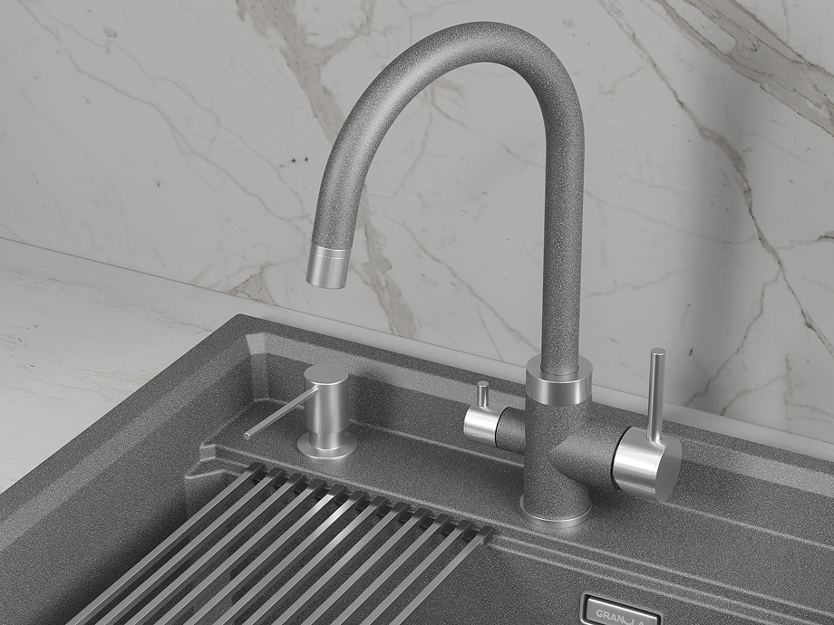 Смеситель для кухни GRANULA (5169, ГРАФИТ), артикул 5169, ГРАФИТ
