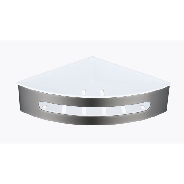 Полка для ванной комнаты угловая Raglo R340.01.09, графит