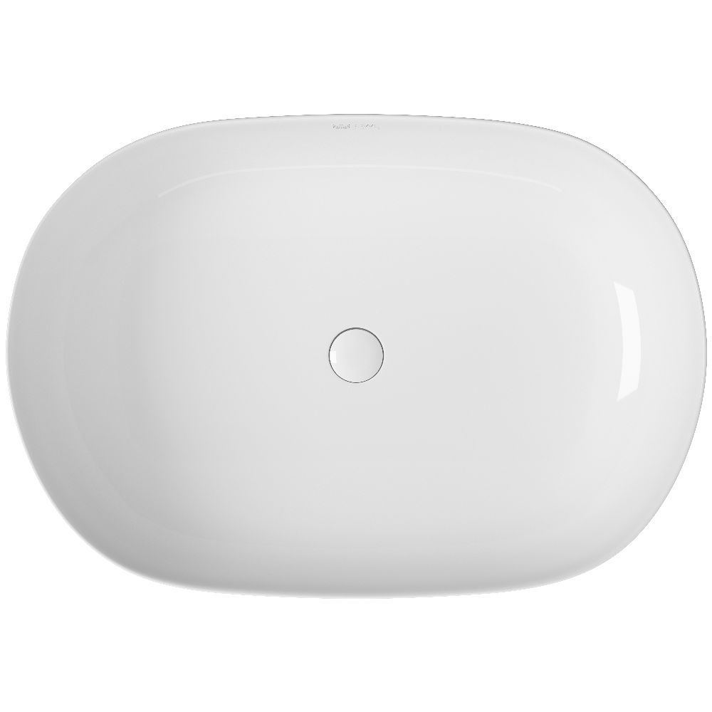 Раковина накладная Oval белая овальная 610*415*125 (без ДК)