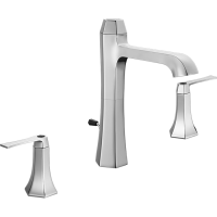 Смеситель для раковины, Cisal, Chérie, тип открывания воды-двухвентильный, отверстия для монтажа-3, высота, мм-227, вынос излива, мм-140, донный клапан-есть, цвет-хром/черный матовый