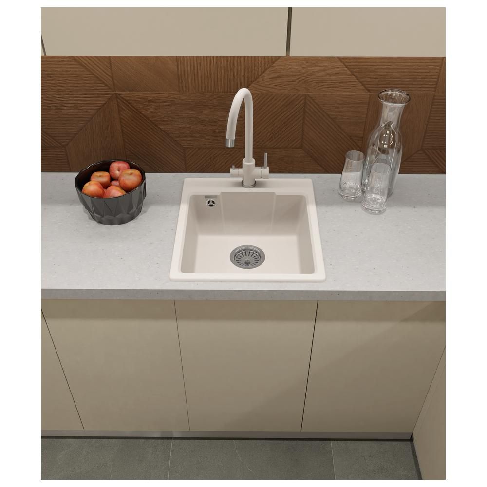 Кухонная мойка GranFest URBAN 644, белый, артикул 644 белый