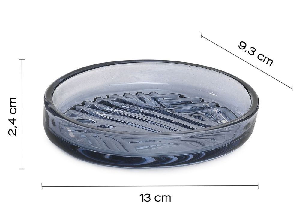 Gedy Corinne, настольная стеклянная мыльница, цвет голубой, артикул CR11(05)