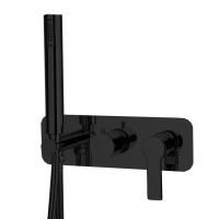 Fima Carlo Frattini Mast Смеситель для душа, встраиваемый, на 2 источника с ручным душем, цвет: чёрный матовый Fima Carlo Frattini Mast Смеситель для душа, встраиваемый, на 2 источника с ручным душем, цвет: чёрный матовый