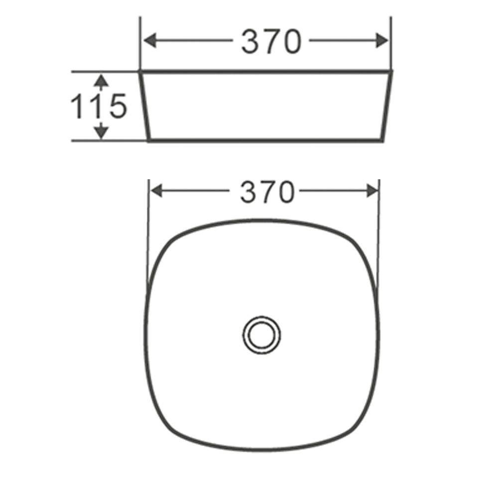 Раковина чаша Terminus Классик 02RN37x37x11W, белый, артикул 02RN37x37x11W