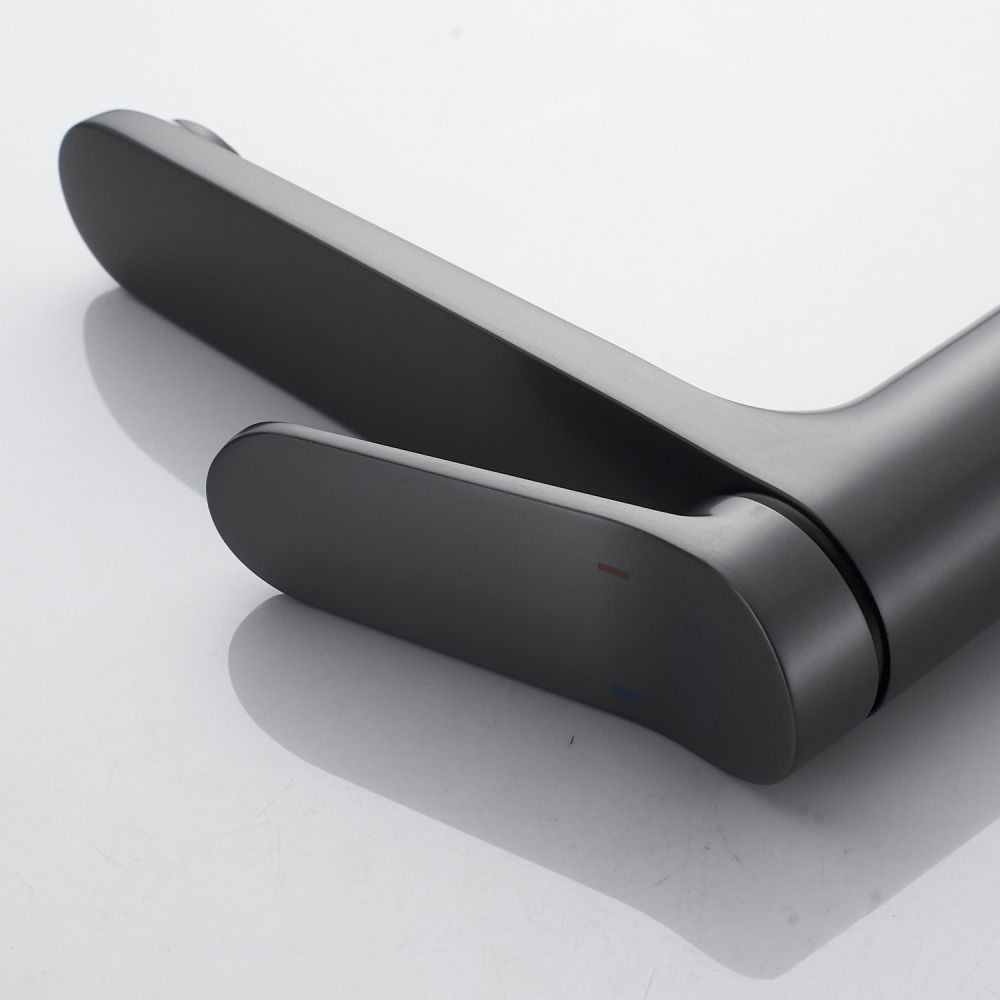 Смеситель для раковины высокий Shevanik S4311T, оружейная сталь