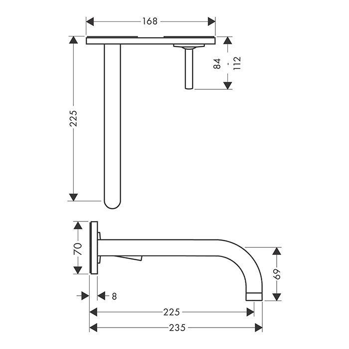 AX Uno² Смеситель для раковины , цвет шлифованная бронза