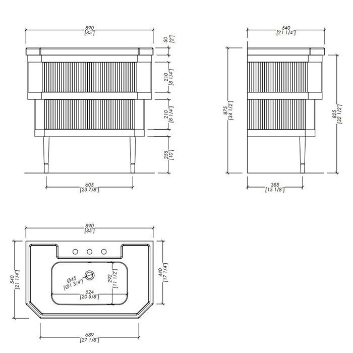 Devon&Devon Metropolitan ceramic Тумба из лакир дерева DEEP BLACK  89х87.5 с раковиной из белой керамики на 3 отв, планки крашенное дерево PURE WHITE, артикул METPWL3FBI