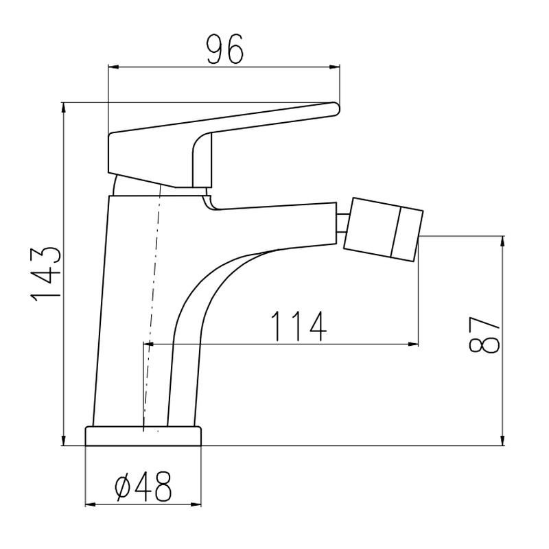 Смеситель для биде Rav Slezak COLORADO CO145.5KCMAT, черный, артикул CO145.5KCMAT
