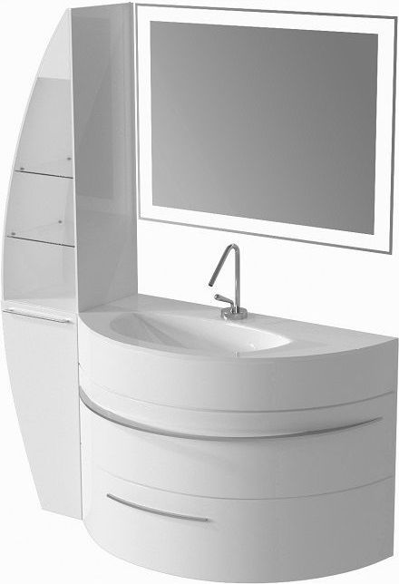 Тумба под раковину De Aqua Эскалада 100 L белый, подвесная с ручкой Тумба под раковину De Aqua Эскалада 100 L белый, подвесная с ручкой