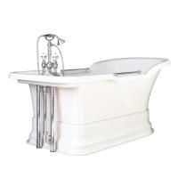 IMPERO PODIUM Ванна 180x87хH76 см. бел, подиум бел, слив/перелив хром