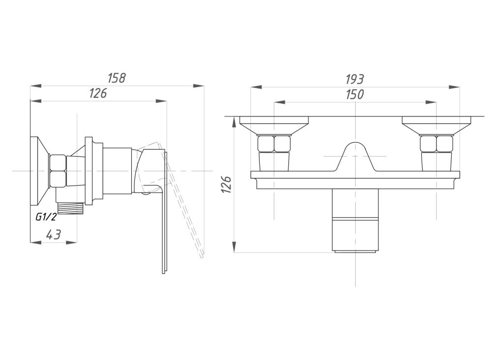 Смеситель для душа  ПСМ-Профсан Серия-600 (PSM-600-4) тип См-ДшОНРШл, артикул PSM-600-4