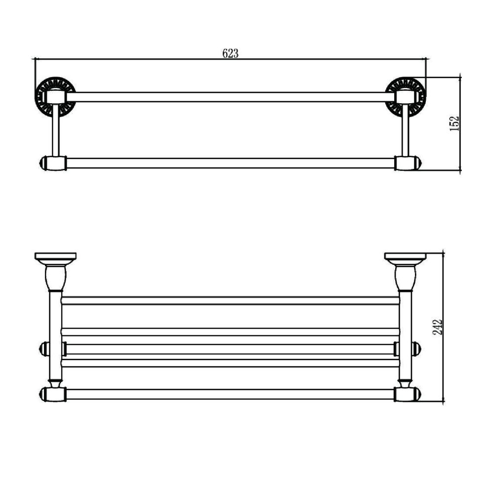 Полка для полотенец Savol S-606644C, бронза