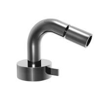 Fantini AF/21 Смеситель для биде, 1 отв., без донного клапана, излив 130мм, цвет: матовая натуральная сталь