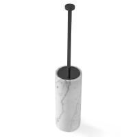 3SC APUANA 2.0 Ершик туалетный напольный d11xh65 см, цвет мрамор White Statuario/Nickel Nero Opaco 3SC APUANA 2.0 Ершик туалетный напольный d11xh65 см, цвет мрамор White Statuario/Nickel Nero Opaco