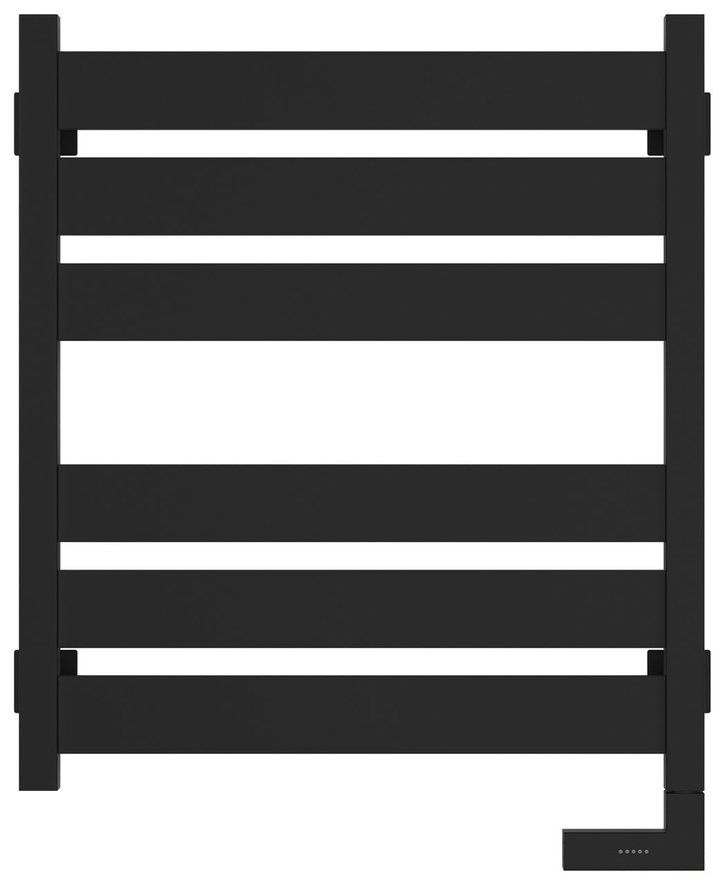 Полотенцесушитель электрический "ЦЕНТУРИОН 2.0" 600х500 / МЭМ правый (Матовый ЧЁРНЫЙ)