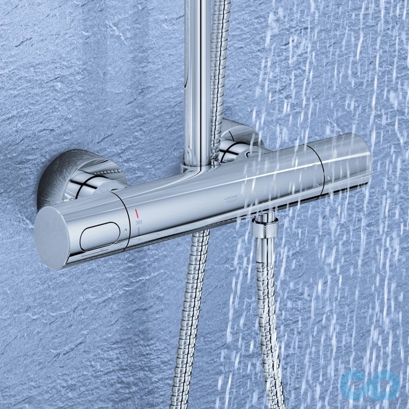 Душевая система GROHE Rainshower 210 с термостатическим смесителем, хром (27032001) Душевая система GROHE Rainshower 210 с термостатическим смесителем, хром (27032001)