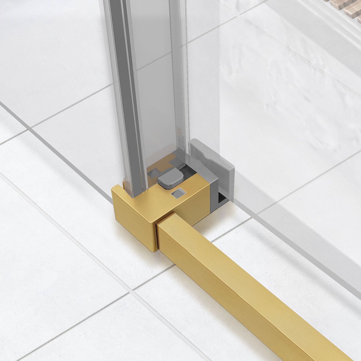 Душевой уголок Slim Soft VSR-1SS9012CLG, 1200*900, брашированное золото, стекло прозрачное, артикул VSR-1SS9012CLG