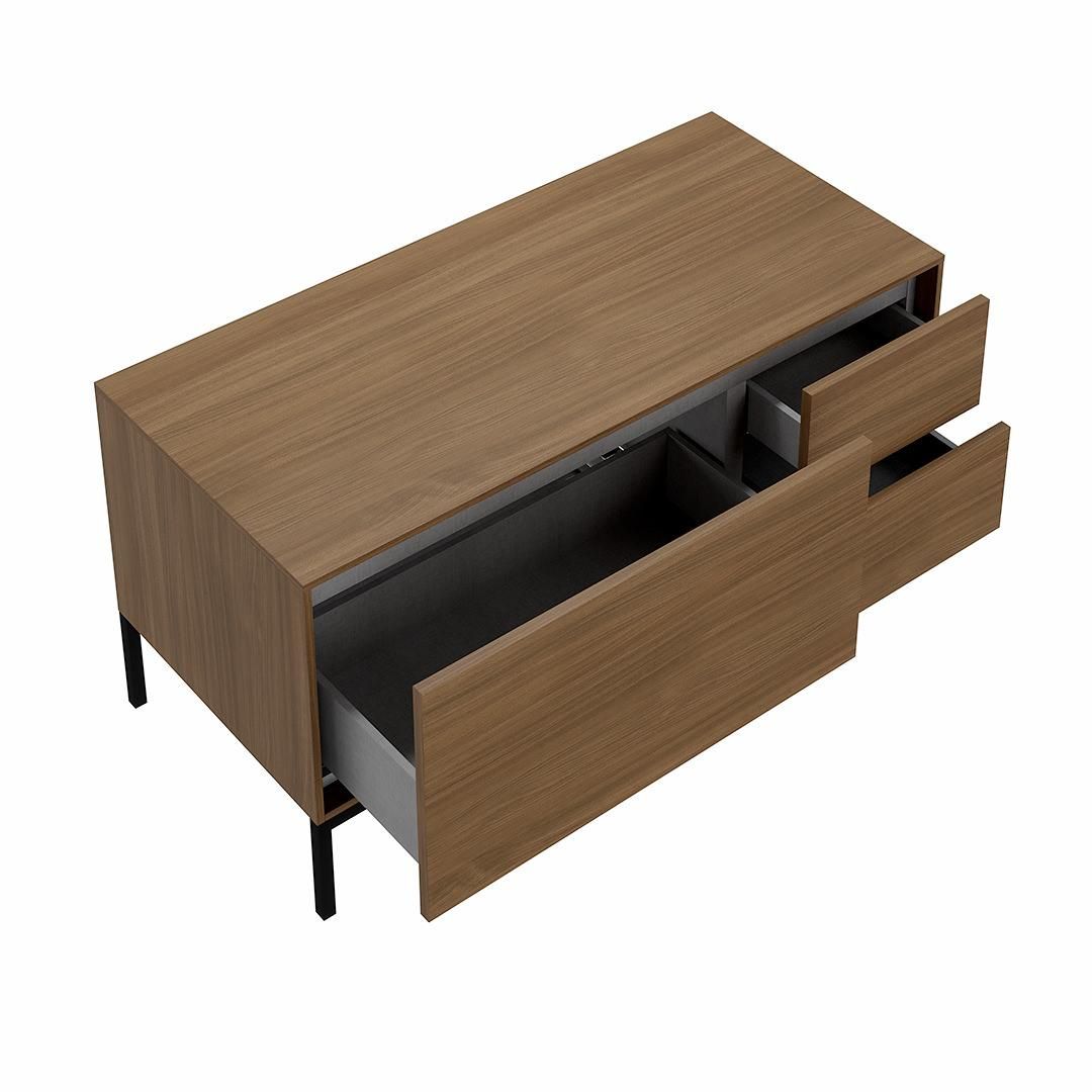 Тумба ATOLLO напольная/подвесная с ящиками 110, деревянная