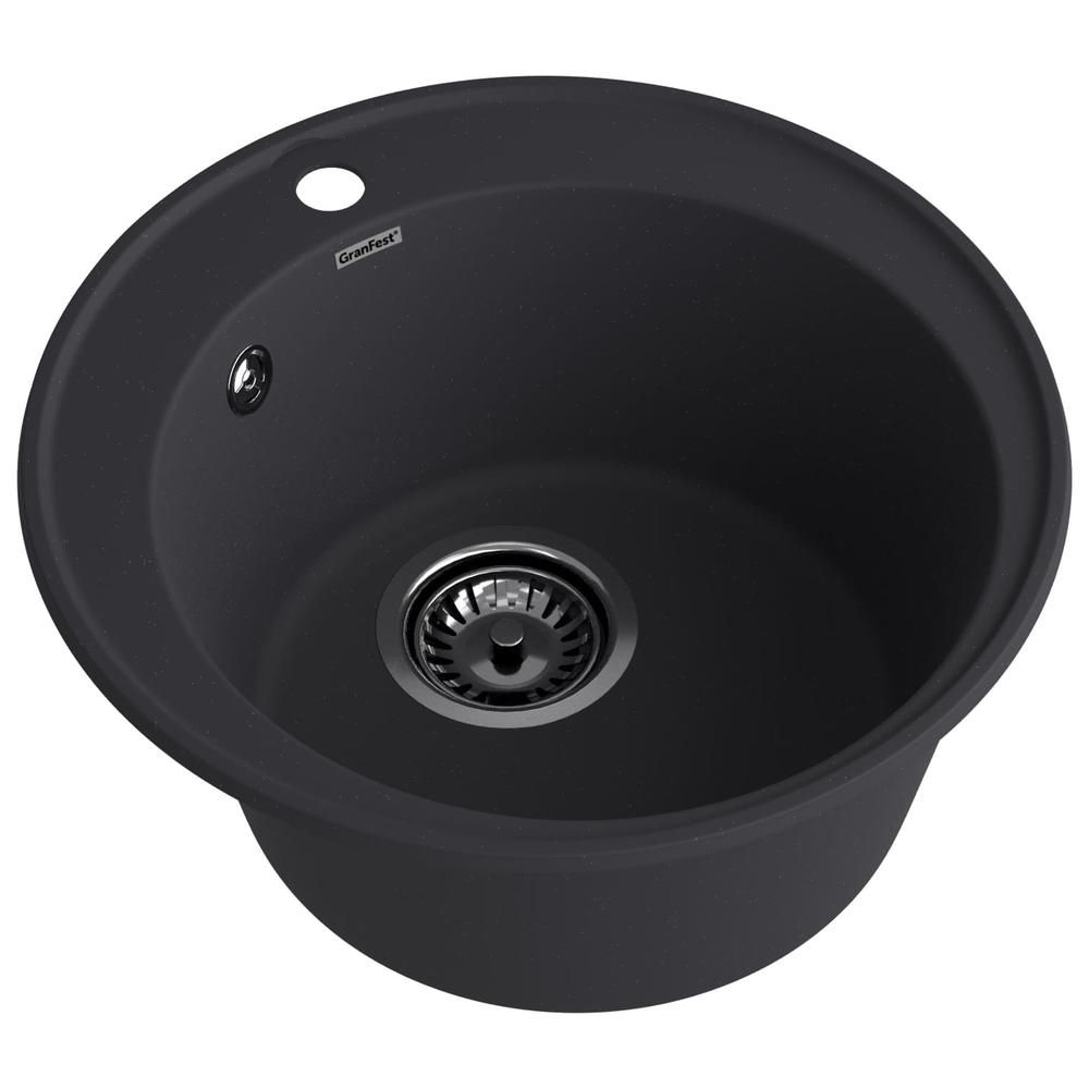 Кухонная мойка GranFest QUARZ 8, черный, артикул 08 черный