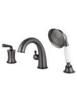 Смеситель на борт ванны WONZON & WOGHAND STEAM, Темный графит (WW-88659008-BGM)