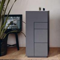 NOORTH milldue edition TOUCH Комплект мебели 410х400х880 мм., напольный, 3 ящика, слив в пол, раковина Milltek белая матовая, отделка Argilla матовый