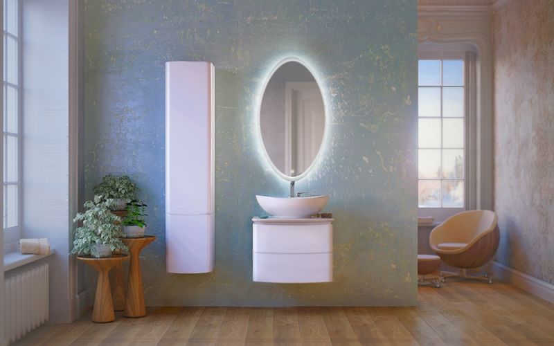 Зеркало Raval Moon 55 с подсветкой Хром