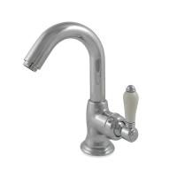 Nicolazzi P.m. Blanc A Смеситель для раковины однорычажный, с донным клапаном, ручки состаренная керамика, цвет: хром