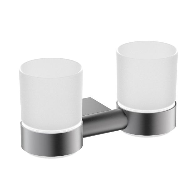 Стакан для зубных щеток двойной Timo Luiro черное золото (18534/18)